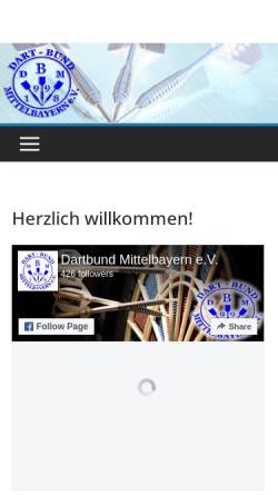 Vorschau der mobilen Webseite www.dbm-ev.de, Dart-Bund Mittelbayern