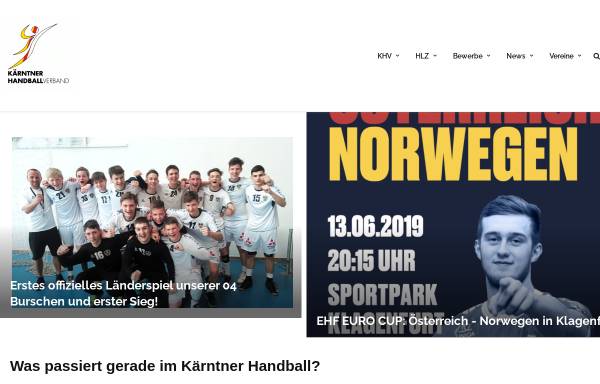 Vorschau von www.khv.at, Kärntner Handballverband