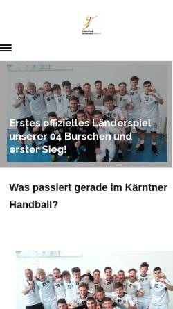 Vorschau der mobilen Webseite www.khv.at, Kärntner Handballverband
