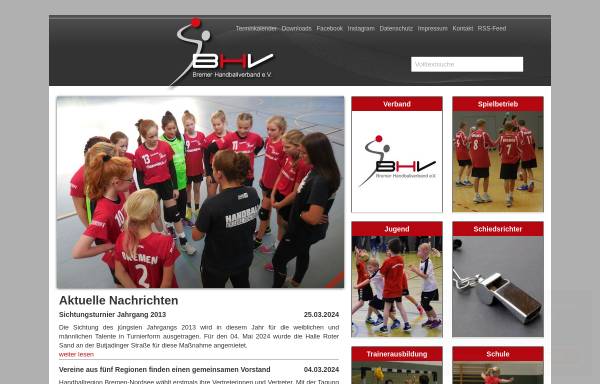 Vorschau von bremer-handballverband.de, Bremer Handball-Verband e. V.