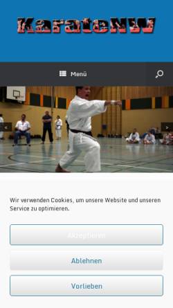 Vorschau der mobilen Webseite karatenw.de, Karateverband Nordrhein-Westfalen e.V.