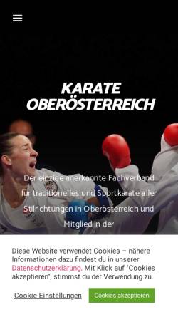 Vorschau der mobilen Webseite www.karate-upperaustria.at, Oberösterreichischer Karate-Landesverband