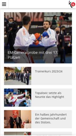Vorschau der mobilen Webseite www.karate-austria.at, ÖKB - Österreichischer Karate Bund