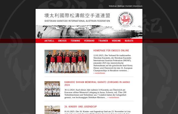 Vorschau von www.karate.at, Shotokan Karate International Österreich