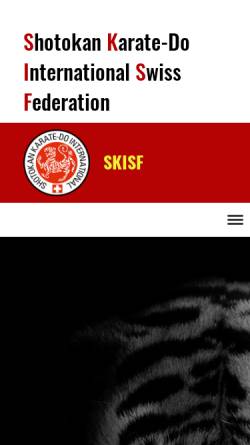 Vorschau der mobilen Webseite www.skisf.ch, SKISF Shotokan Karate-do International Swiss Federation