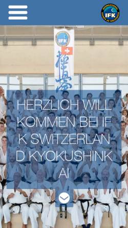 Vorschau der mobilen Webseite www.ifk-schweiz.ch, IFK - Switzerland Kyokushinkai
