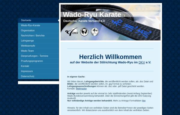 Vorschau von www.wado-karate.de, Wado Ryu Deutschland