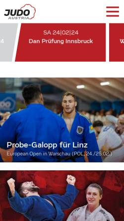 Vorschau der mobilen Webseite www.oejv.com, Österreichischer Judo Verband