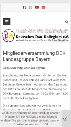 Vorschau der mobilen Webseite www.ddk-ev.de, Deutsches Dan-Kollegium