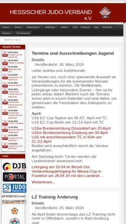 Vorschau der mobilen Webseite hessenjudo.de, Hessischer Judo-Verband e.V.