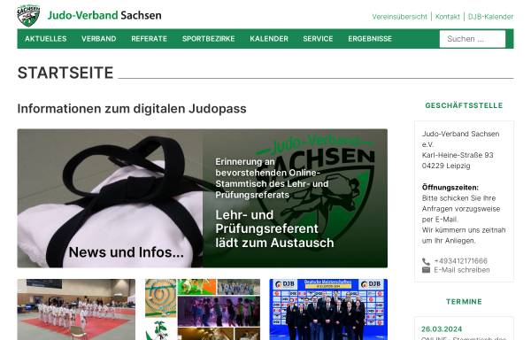 Vorschau von judoverbandsachsen.de, Judoverband Sachsen e. V.