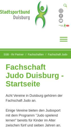 Vorschau der mobilen Webseite www.judo-duisburg.org, NWJV e.V. Kreis Duisburg