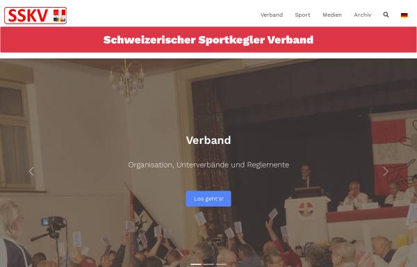 Vorschau von www.sskv.ch, Schweizer Sportkeglerverband