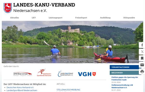 Vorschau von www.lkv-nds.de, Landes-Kanu-Verband Niedersachsen e.V.