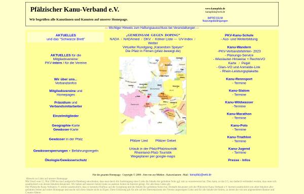Vorschau von www.kanupfalz.de, Pfälzischer Kanu-Verband e.V.