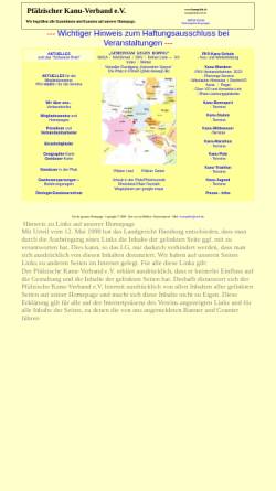 Vorschau der mobilen Webseite www.kanupfalz.de, Pfälzischer Kanu-Verband e.V.