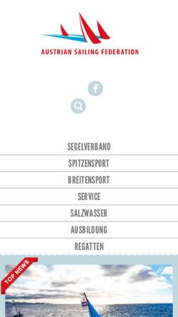 Vorschau der mobilen Webseite www.segelverband.at, Österreichischer Segel-Verband