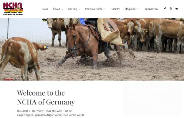 Vorschau von www.ncha.de, NCHA-National Cutting Horse Association of Germany