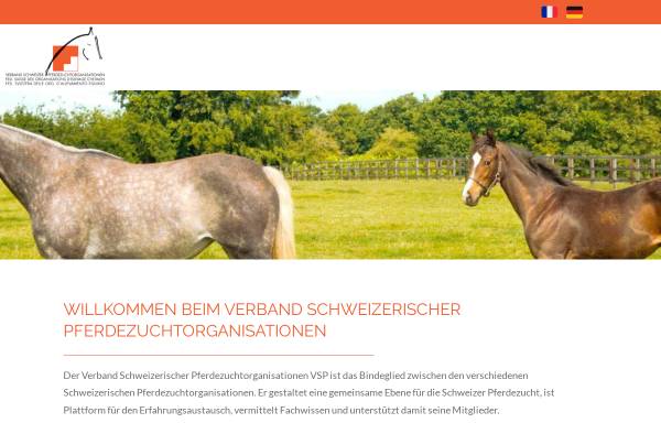 Vorschau von www.vsp-fsec.ch, Verband Schweizerischer Pferdezuchtorganisationen