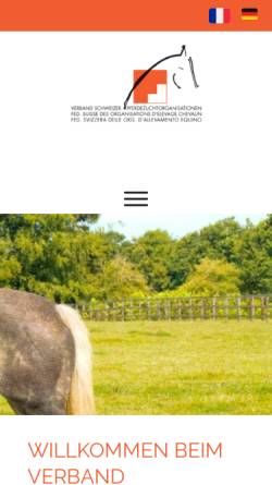 Vorschau der mobilen Webseite www.vsp-fsec.ch, Verband Schweizerischer Pferdezuchtorganisationen