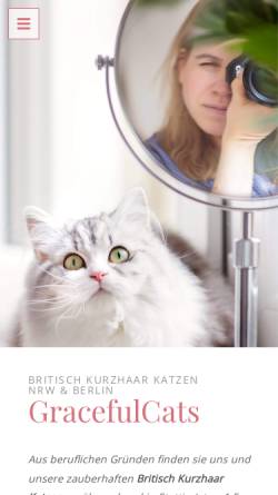 Vorschau der mobilen Webseite www.britisch-kurzhaar-katze.de, Graceful Cats