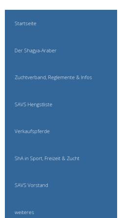 Vorschau der mobilen Webseite www.shagya.ch, Shagya Araber Verband der Schweiz