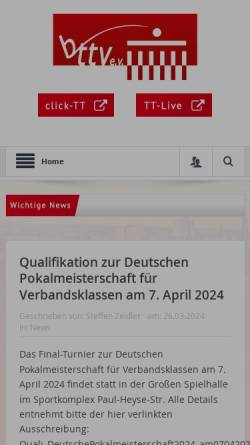 Vorschau der mobilen Webseite www.bettv.de, Berliner Tischtennisverband