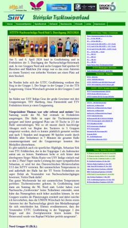 Vorschau der mobilen Webseite stttv.at, Steirischer Tischtennisverband