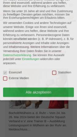 Vorschau der mobilen Webseite dsqv.de, Deutscher Squashverband e.V.