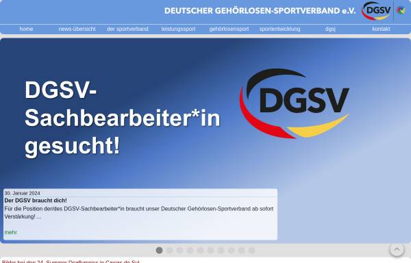 Vorschau von www.dg-sv.de, Deutscher Gehörlosen-Sportverband e.V.