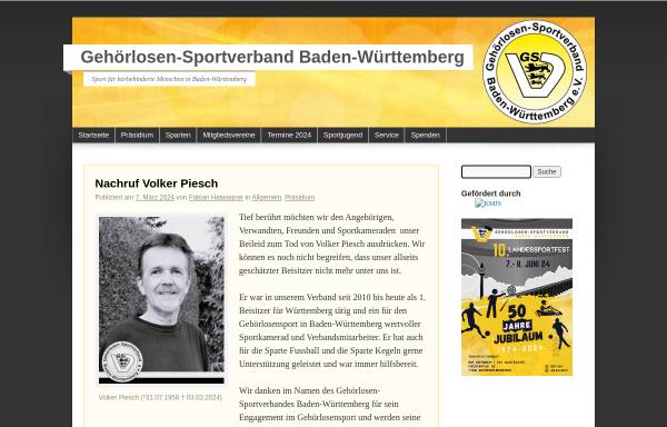 Vorschau von www.gs-bw.info, Gehörlosen-Sportverband Baden-Württemberg e.V.