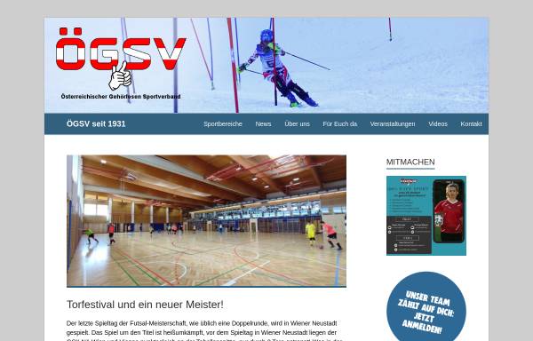Vorschau von oegsv.at, Österreichischer Gehörlosen Sportverband