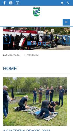 Vorschau der mobilen Webseite tauchsport-sachsen.de, Landestauchsportverband Sachsen e.V.