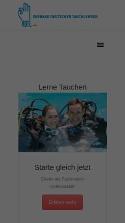 Vorschau der mobilen Webseite vdtl.de, Verband Deutscher Tauchlehrer e.V. (VDTL)