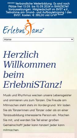 Vorschau der mobilen Webseite www.tanzen-im-sitzen.de, Bundesverband Seniorentanz e.V.