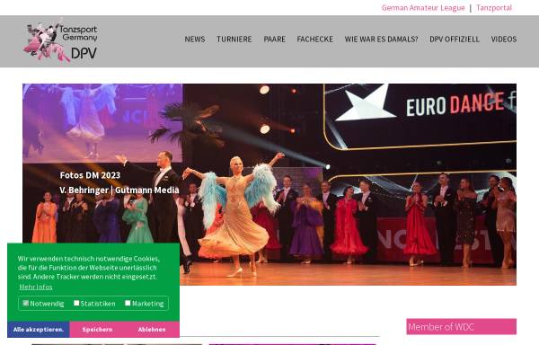Vorschau von www.profitanzsport.de, Deutscher Professional Tanzsportverband e.V.