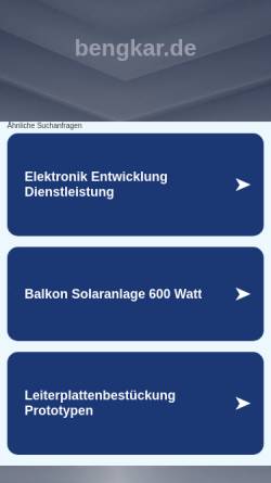 Vorschau der mobilen Webseite www.bengkar.de, Of Bengkar