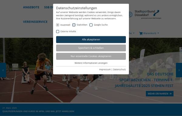 Vorschau von www.sportangebote-duesseldorf.de, Stadtsportbund Düsseldorf