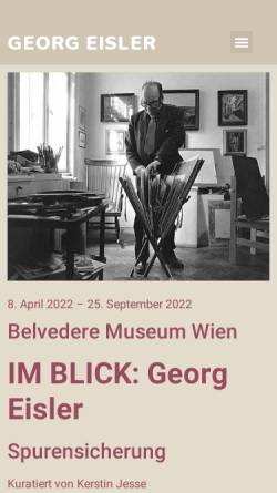 Vorschau der mobilen Webseite www.georgeisler.at, Eisler, Georg (1928-1998)