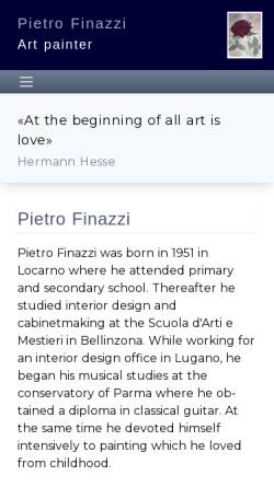 Vorschau der mobilen Webseite www.pietro-finazzi.fr, Finazzi, Pietro