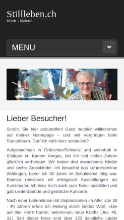Vorschau der mobilen Webseite www.stillleben.ch, Müller-Gutscher, Hans