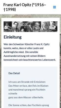 Vorschau der mobilen Webseite www.franz-k-opitz.ch, Opitz, Franz K.