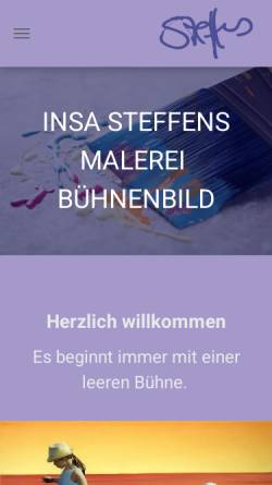 Vorschau der mobilen Webseite insa-steffens.de, Steffens, Insa