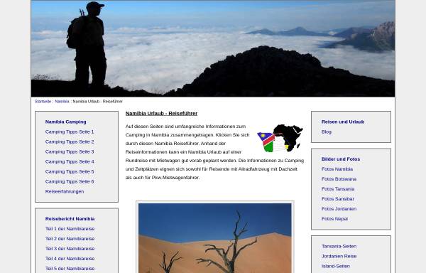 Vorschau von www.thomasrichter.de, Camping in Namibia [Thomas Richter]