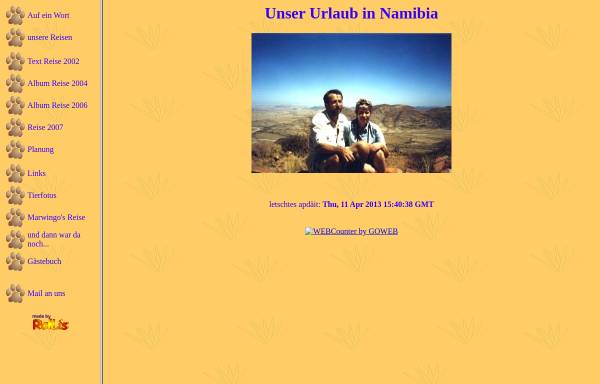 Vorschau von www.meet-namibia.de, Unser Urlaub in Namibia [Lisa Senghaas]