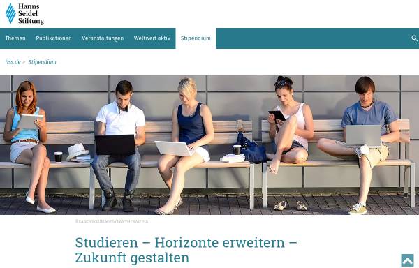 Vorschau von www.hss.de, Stipendiienwerk der Hanns-Seidel-Stiftung