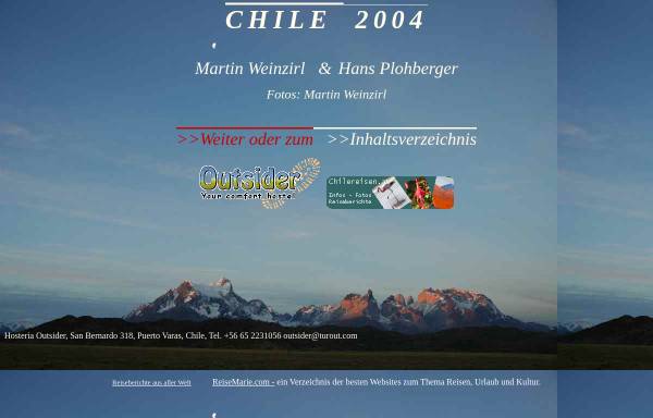 Vorschau von www.turout.com, Tour durch ganz Chile [Martin Weinzirl & Hans Plohberger]