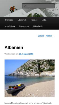 Vorschau der mobilen Webseite steilwaende.at, Albanien at Steilwaende [Pfandler, Simon]
