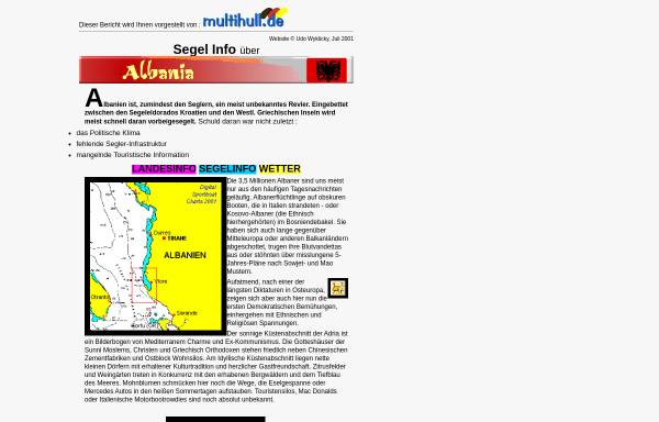 Vorschau von www.multihull.de, Segel Info über Albanien [Udo Wyklicky]