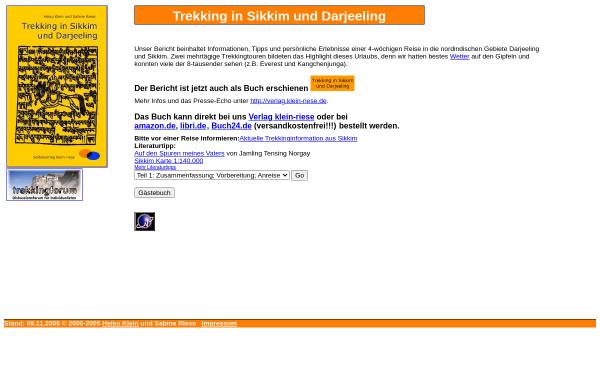 Vorschau von reisebericht.klein-riese.de, Trekking in Sikkim und Darjeeling [Sabine Riese & Heiko Klein]